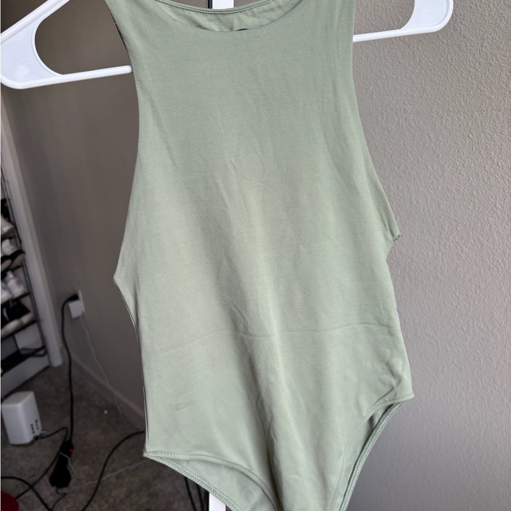 $3 | 3 for $10 Zara Light Green Sleeveless Bodysuit